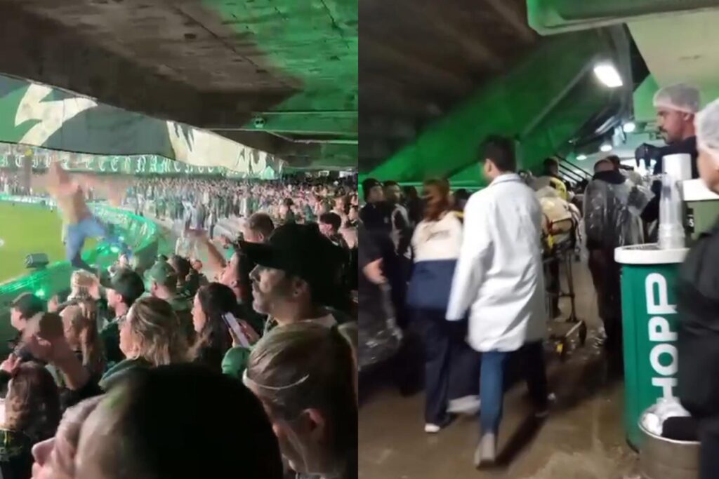 Arquibancada superior do Estádio Couto Pereira, em Curitiba, palco do clássico entre Coritiba e Athletico.