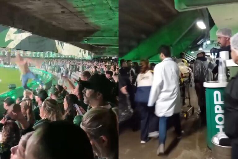 Arquibancada superior do Estádio Couto Pereira, em Curitiba, palco do clássico entre Coritiba e Athletico.