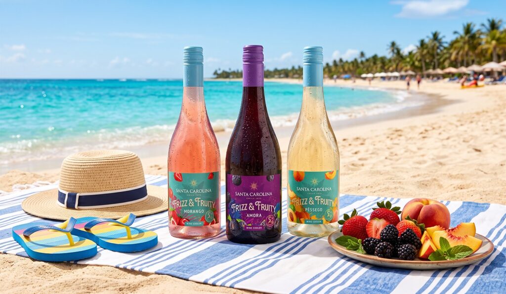 Seleção de bebidas prontas para levar à praia neste verão.