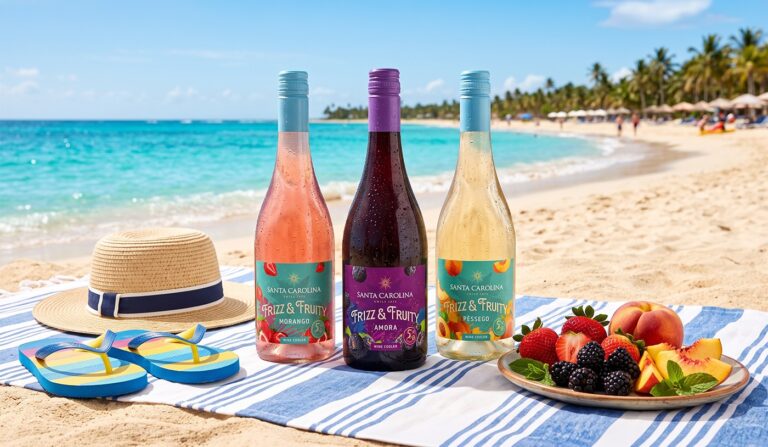 Seleção de bebidas prontas para levar à praia neste verão.